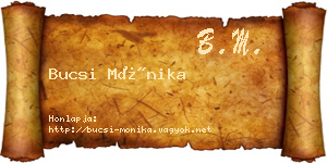 Bucsi Mónika névjegykártya